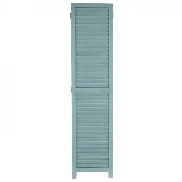 Paravent HWC-C30, Raumteiler Trennwand Sichtschutz, Shabby-Look Vintage, 170x160cm ~ grün - Palo24