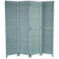 Paravent HWC-C30, Raumteiler Trennwand Sichtschutz, Shabby-Look Vintage, 170x160cm ~ grün - Palo24