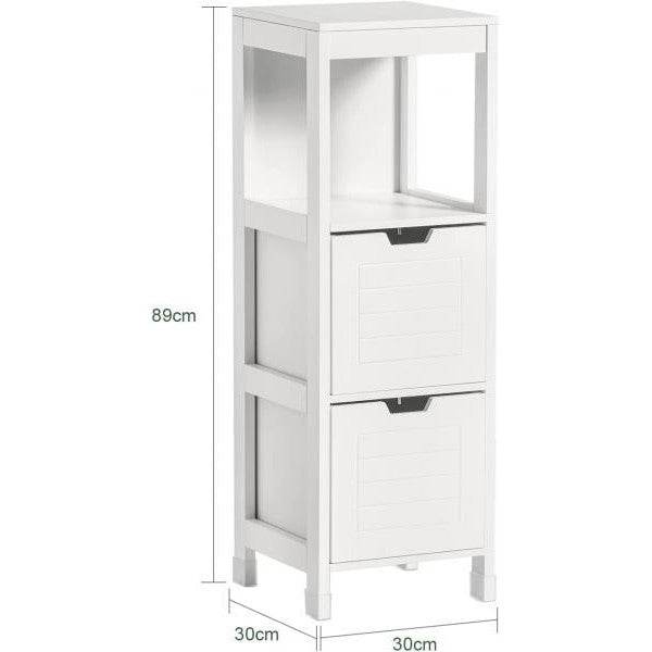 Bad Hochschrank | Badschrank Weiss | Badezimmermöbel Landhaus - Palo24