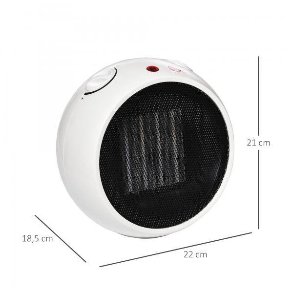 Heizlüfter Elektroheizer Heizung Weiss+Schwarz 1500 W - Palo24