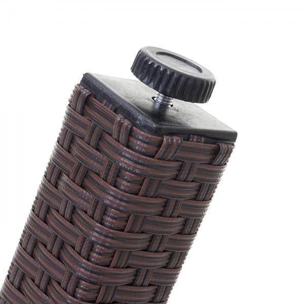 Poly-Rattan Gartentisch Cava, Esstisch Tisch mit Glasplatte, 160x90x74cm ~ braun - Palo24