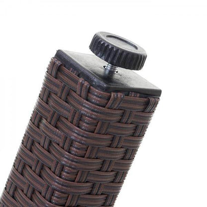 Poly-Rattan Gartentisch Cava, Esstisch Tisch mit Glasplatte, 160x90x74cm ~ braun - Palo24