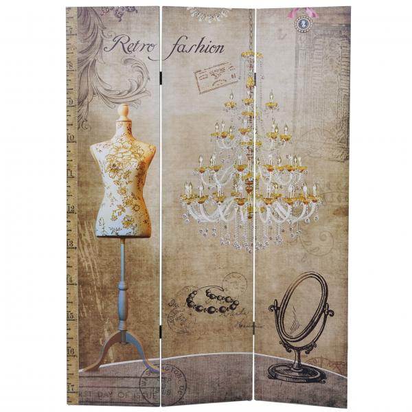 Foto-Paravent Vintage, Raumteiler Trennwand, Glitzer Retro Fashion FSC-zertifiziert ~ 180x120cm - Palo24