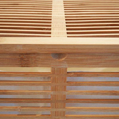 Wäschetruhe HWC-B18, Wäschebox Wäschekorb Wäschesammler, Bambus 61x50x35cm - Palo24