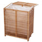 Wäschetruhe HWC-B18, Wäschebox Wäschekorb Wäschesammler, Bambus 61x50x35cm - Palo24
