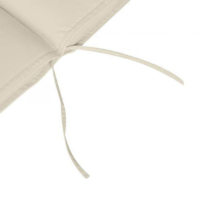 Liegenauflage Liegenpolster abnehmbar Bezug Cremeweiss 198 x 53 x 5 cm - Palo24