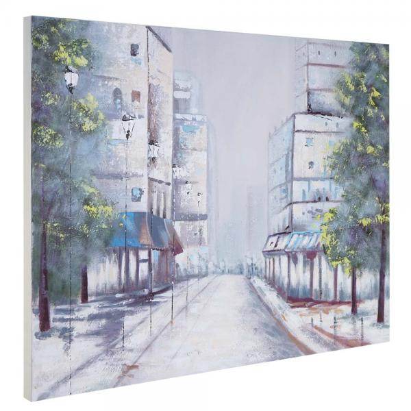 Ölgemälde Ortschaft, 100% handgemaltes Wandbild Gemälde XL, 120x90cm - Palo24