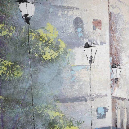 Ölgemälde Ortschaft, 100% handgemaltes Wandbild Gemälde XL, 120x90cm - Palo24