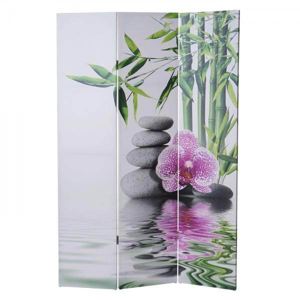 Foto-Paravent T234, Paravent Raumteiler Trennwand Kho Samui FSC-zertifiziert ~ 180x120cm - Palo24