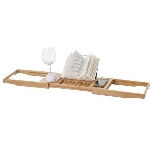 Badewannenauflage Badewannenablage Badewannenbrett Bambus ausziehbar 19x105x22cm - Palo24