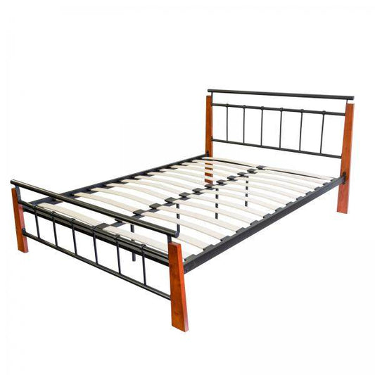Metallbett 160x200cm Bettgestell Doppelbett 5072 schwarz - Palo24
