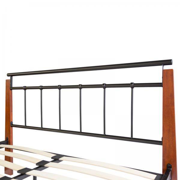 Metallbett 160x200cm Bettgestell Doppelbett 5072 schwarz - Palo24
