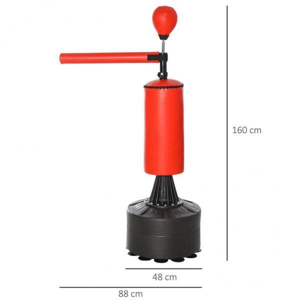 Standboxsack Boxtrainingsgerät Boxassistent Schwarz Rot - Palo24