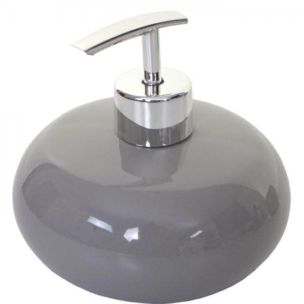 5-teiliges Badset HWC-C72, WC-Garnitur Badezimmerset Badaccessoires, Keramik ~ grau - Palo24