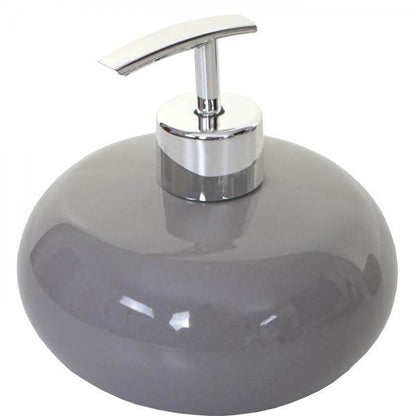 5-teiliges Badset HWC-C72, WC-Garnitur Badezimmerset Badaccessoires, Keramik ~ grau - Palo24