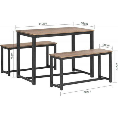 3-Teilig Essgruppe | Sitzgruppe | Küchentisch-Set - Palo24