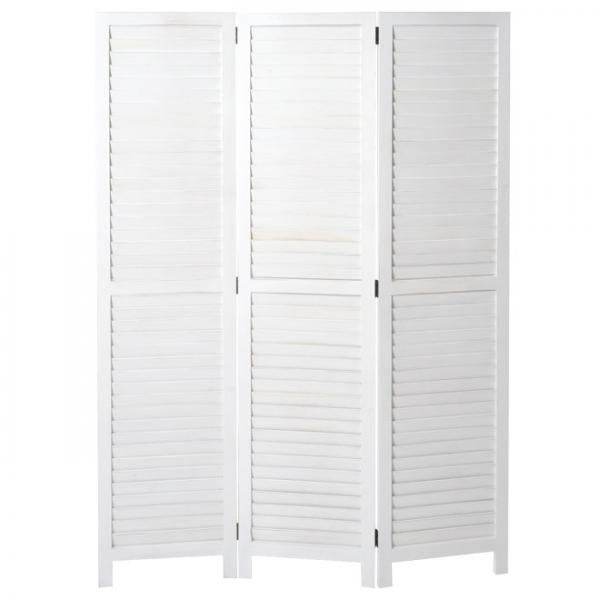 Paravent HWC-C30, Raumteiler Trennwand Sichtschutz, Shabby-Look Vintage, 170x120cm ~ weiß - Palo24