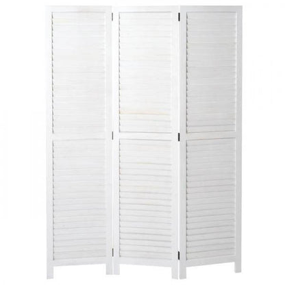Paravent HWC-C30, Raumteiler Trennwand Sichtschutz, Shabby-Look Vintage, 170x120cm ~ weiß - Palo24