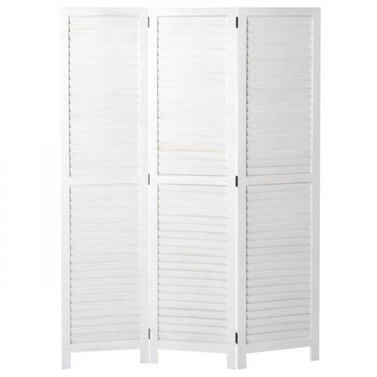 Paravent HWC-C30, Raumteiler Trennwand Sichtschutz, Shabby-Look Vintage, 170x120cm ~ weiß - Palo24