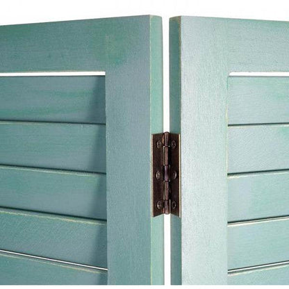 Paravent HWC-C30, Raumteiler Trennwand Sichtschutz, Shabby-Look Vintage, 170x120cm ~ grün - Palo24