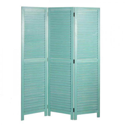 Paravent HWC-C30, Raumteiler Trennwand Sichtschutz, Shabby-Look Vintage, 170x120cm ~ grün - Palo24