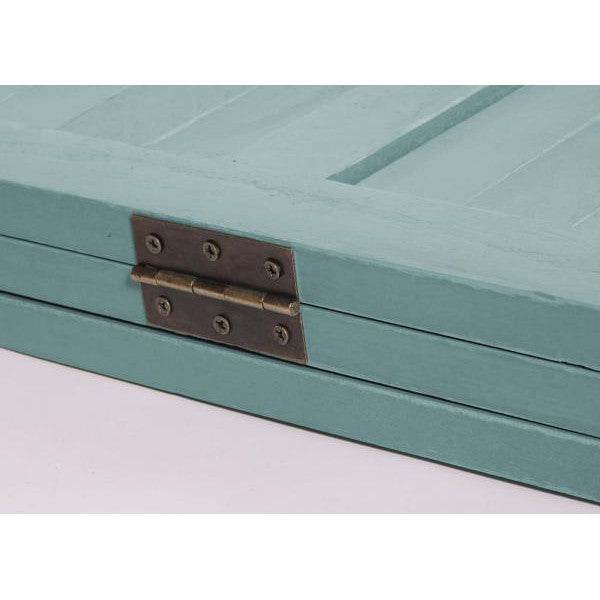 Paravent HWC-C30, Raumteiler Trennwand Sichtschutz, Shabby-Look Vintage, 170x120cm ~ grün - Palo24