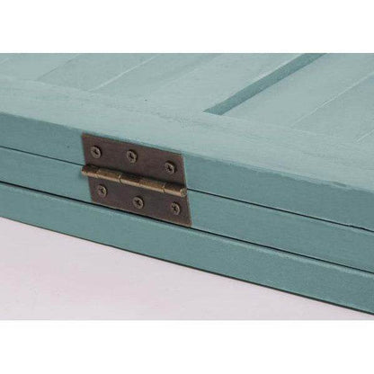 Paravent HWC-C30, Raumteiler Trennwand Sichtschutz, Shabby-Look Vintage, 170x120cm ~ grün - Palo24
