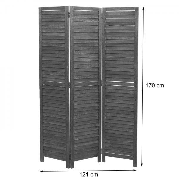 Paravent HWC-C30, Raumteiler Trennwand Sichtschutz, Shabby-Look Vintage, 170x120cm ~ grün - Palo24