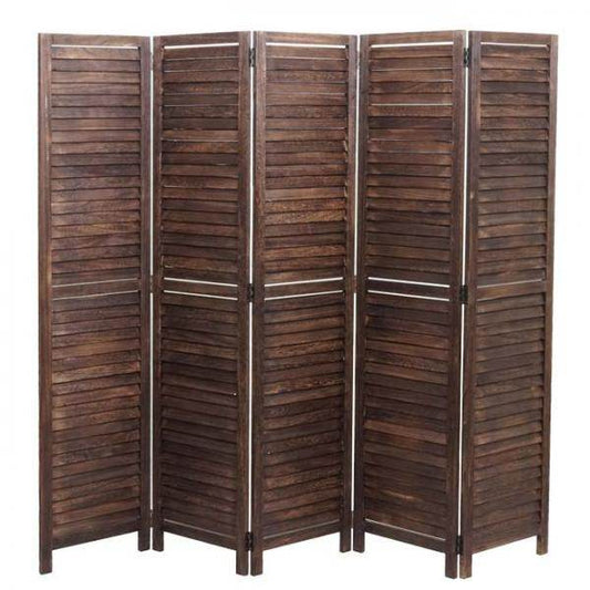Paravent HWC-C30, Raumteiler Trennwand Sichtschutz, Shabby-Look Vintage, 170x205cm ~ braun - Palo24