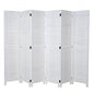 Paravent Raumteiler Trennwand Sichtschutz Shabby-Look Vintage, 170x243cm weiss - Palo24