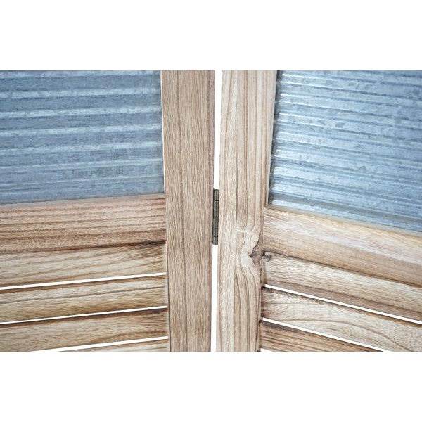 Paravent HWC-D27, Raumteiler Trennwand spanische Wand Sichtschutz, Holz Metall 170x160x2cm - Palo24