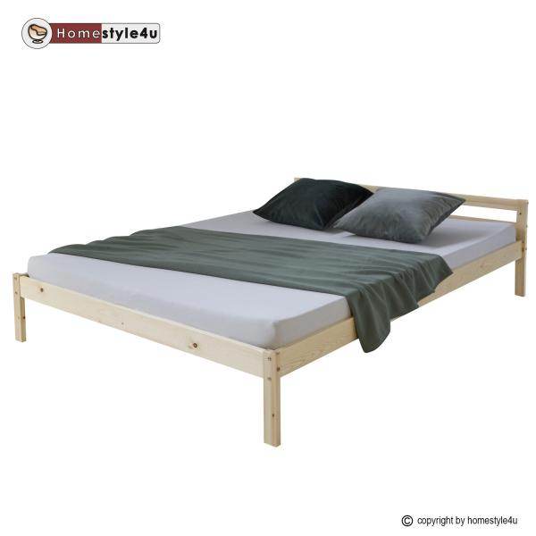 Doppelbett 140x200 natur Holzbett - Palo24