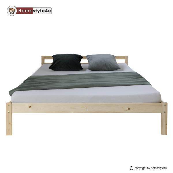 Doppelbett 140x200 natur Holzbett - Palo24