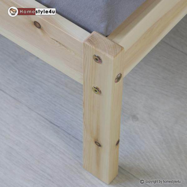 Doppelbett 140x200 natur Holzbett - Palo24