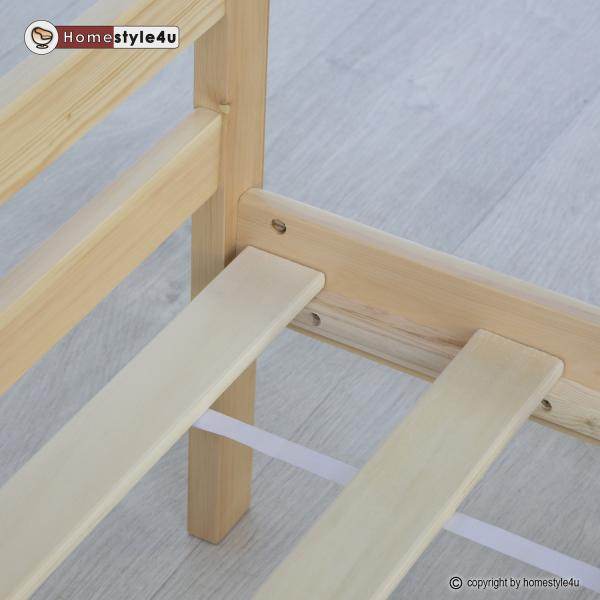 Doppelbett 140x200 natur Holzbett - Palo24