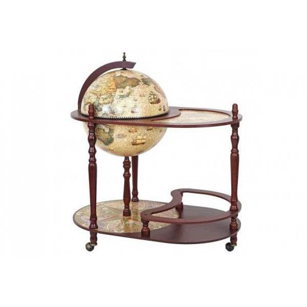 Globusbar mit Tisch Minibar Hausbar Tischbar, Weltkugel Ø 42cm rollbar - Palo24
