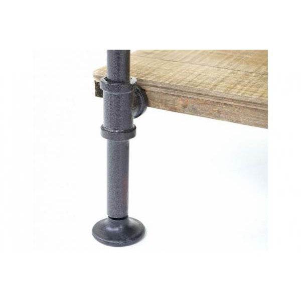 Standregal Bücherregal Wohnregal Ablageregal, Industriedesign 4 Ebenen Holz Metall - Palo24