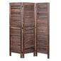 Paravent HWC-G30, Trennwand Sichtschutz Raumteiler, Shabby-Look 170x120cm ~ braun - Palo24