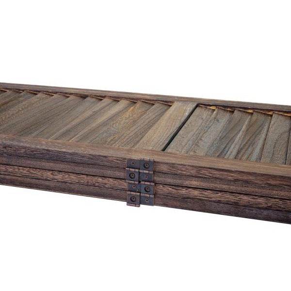Paravent HWC-G30, Trennwand Sichtschutz Raumteiler, Shabby-Look 170x120cm ~ braun - Palo24