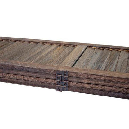 Paravent HWC-G30, Trennwand Sichtschutz Raumteiler, Shabby-Look 170x120cm ~ braun - Palo24