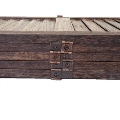 Paravent HWC-G30, Trennwand Sichtschutz Raumteiler, Shabby-Look 170x200cm ~ braun - Palo24
