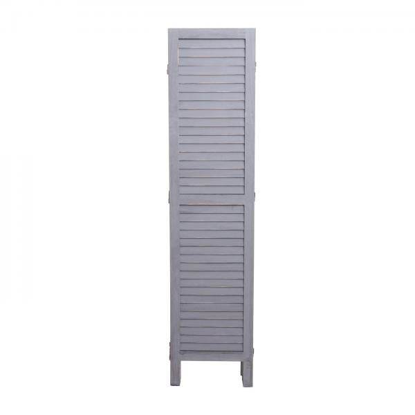 Paravent HWC-G30, Trennwand Sichtschutz Raumteiler, Shabby-Look 170x240cm ~ grau - Palo24