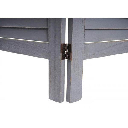 Paravent HWC-G30, Trennwand Sichtschutz Raumteiler, Shabby-Look 170x240cm ~ grau - Palo24