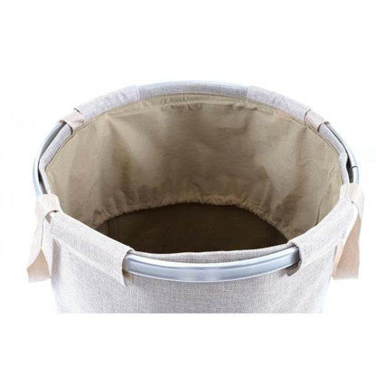Wäschesammler Wäschekorb Wäschesack Wäschebehälter mit Kordelzug, Henkel 65l ~ beige - Palo24