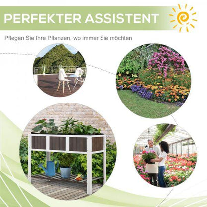 Pflanztisch Gartentisch hölzerne Arbeitsfläche Gartenbeete für Gemüse Blumen - Palo24