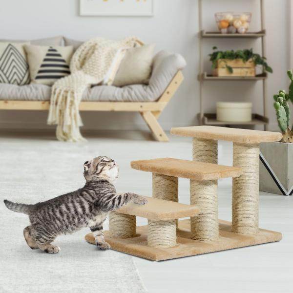 Katzentreppe Hundetreppe Tierteppe für Katzen und Hunde 3 Stufig - Palo24