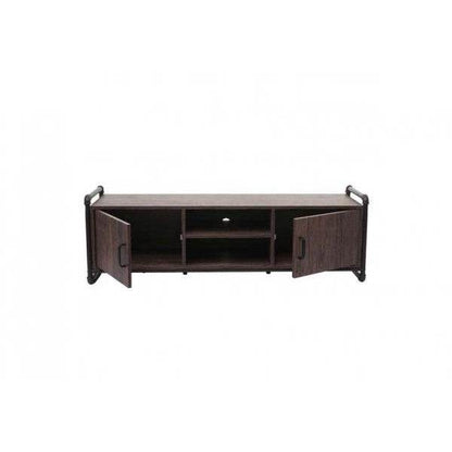 TV-Rack Fernsehtisch Lowboard, Industrie-Design 3D-Struktur Staufach braun - Palo24