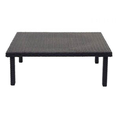 Poly-Rattan Couchtisch HWC-G16, Gartentisch Balkontisch Loungetisch, Gastronomie 80x50cm ~ schwarz - Palo24