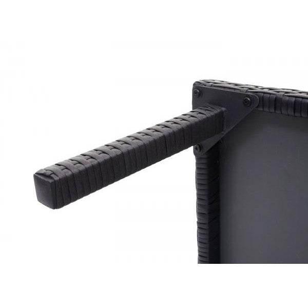 Poly-Rattan Couchtisch HWC-G16, Gartentisch Balkontisch Loungetisch, Gastronomie 80x50cm ~ schwarz - Palo24