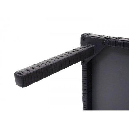 Poly-Rattan Couchtisch HWC-G16, Gartentisch Balkontisch Loungetisch, Gastronomie 80x50cm ~ schwarz - Palo24